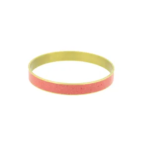 Broad Gauge Bangle Bracelet BRASS + CONCRETE Red