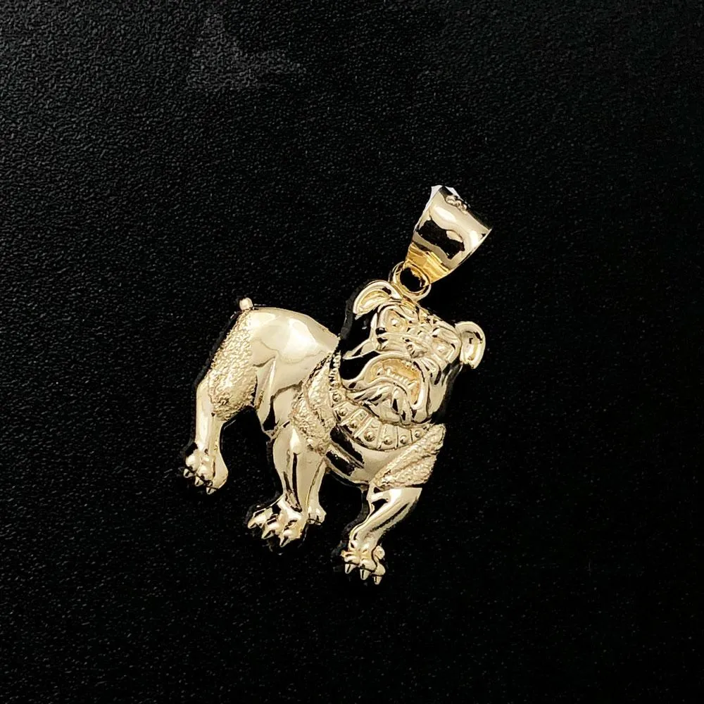 Bulldog Pendant 10K Yellow Gold Pendant