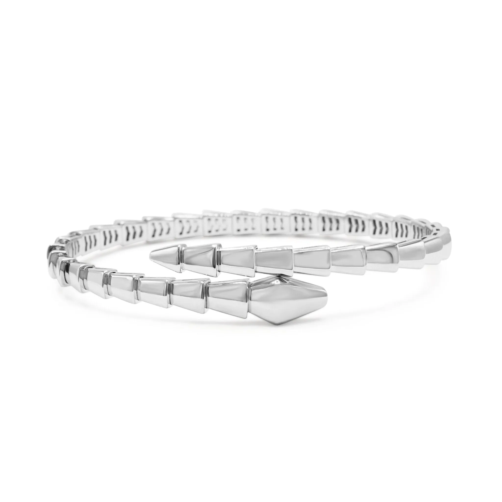 Bvlgari Sepenti Viper Bangle Size Medium - 18ct White Gold