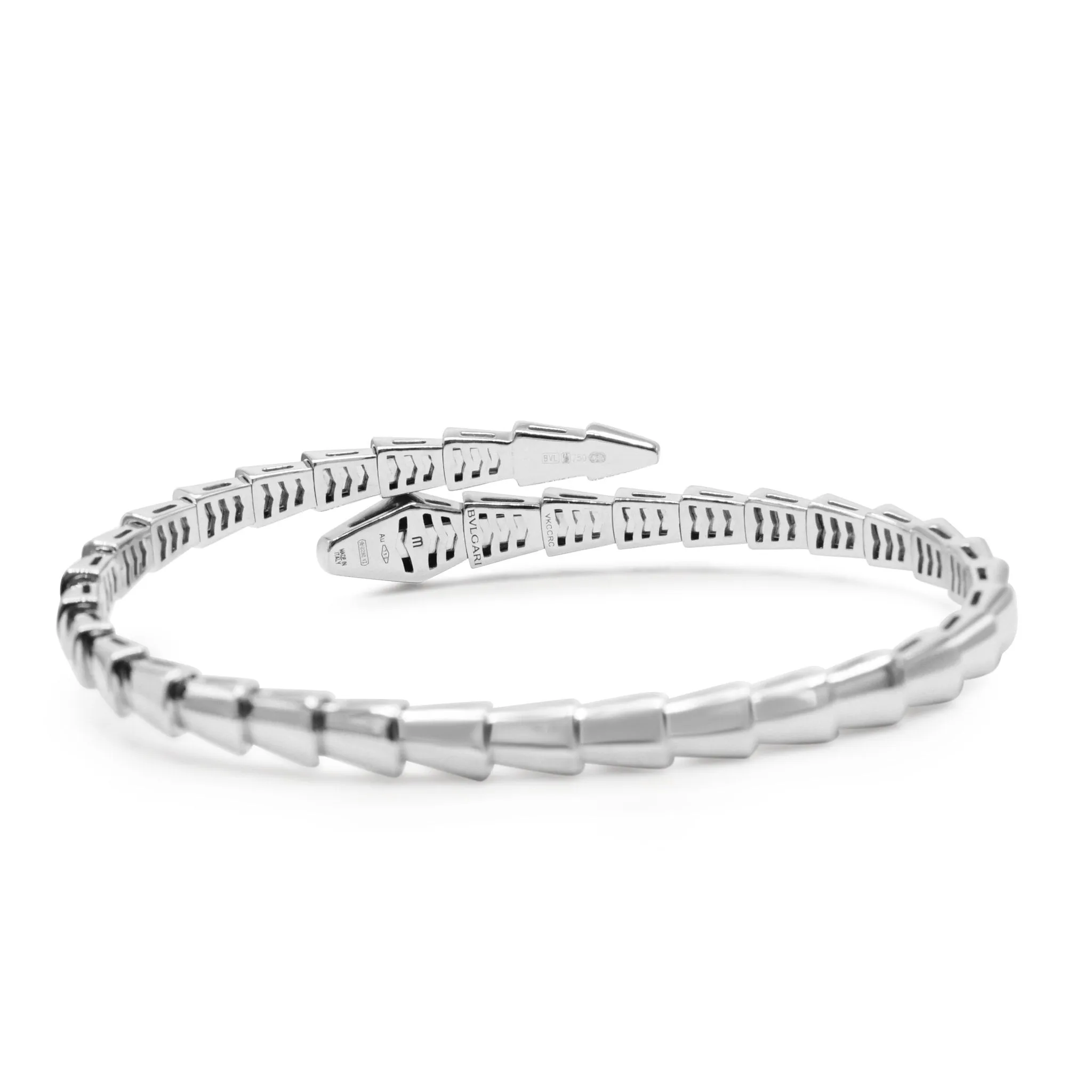 Bvlgari Sepenti Viper Bangle Size Medium - 18ct White Gold