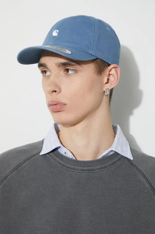 Carhartt WIP cotton baseball cap Madison Logo Cap blue color I023750.20EXX