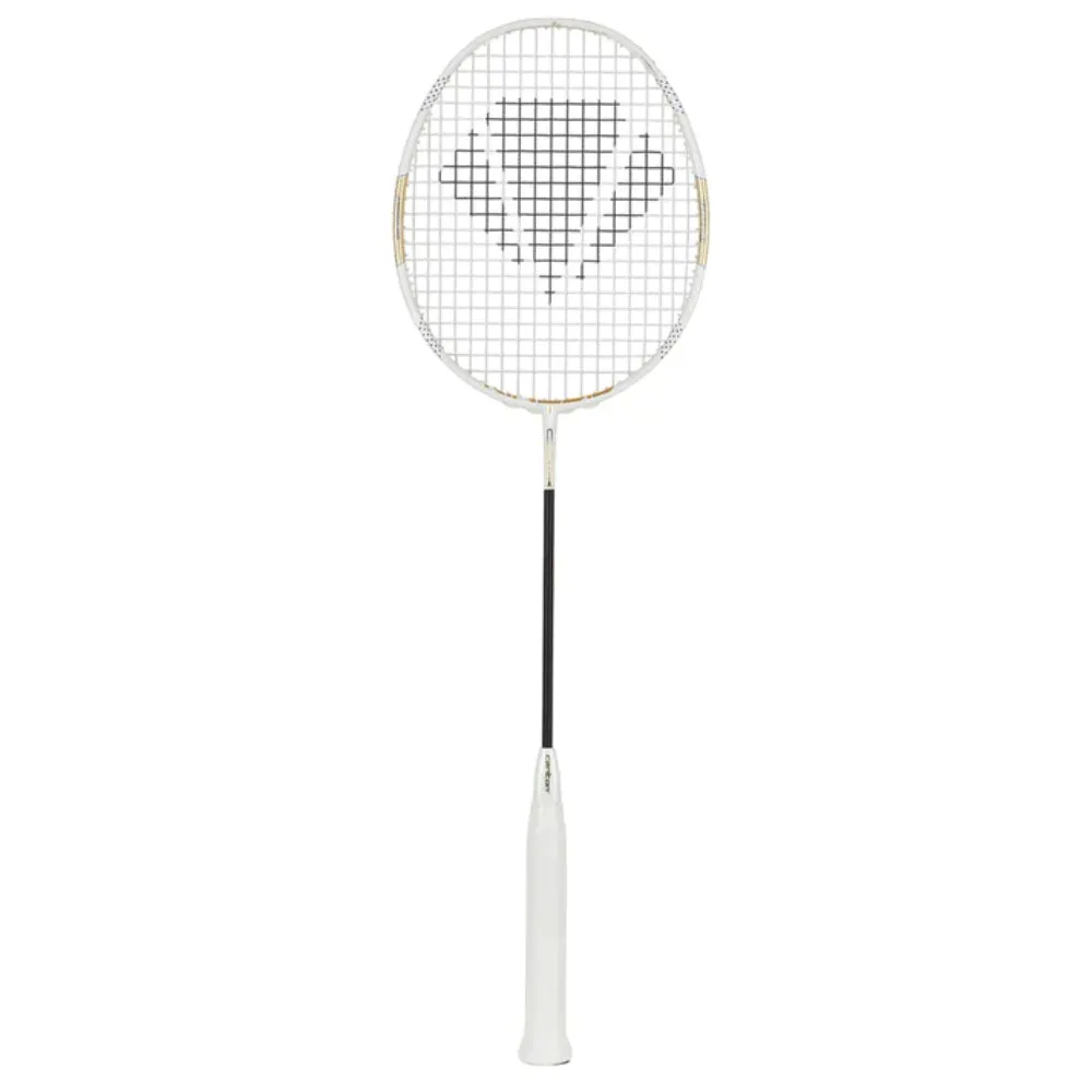 CARLTON Kinesis Vortex81 Unstrung Badminton Racquet (White/Gold)