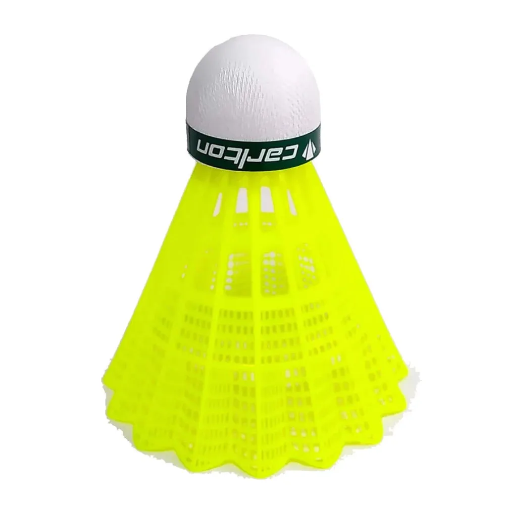 CARLTON TE900 Yellow Badminton Shuttlecock (Green-Slow) (Pack Of 6)