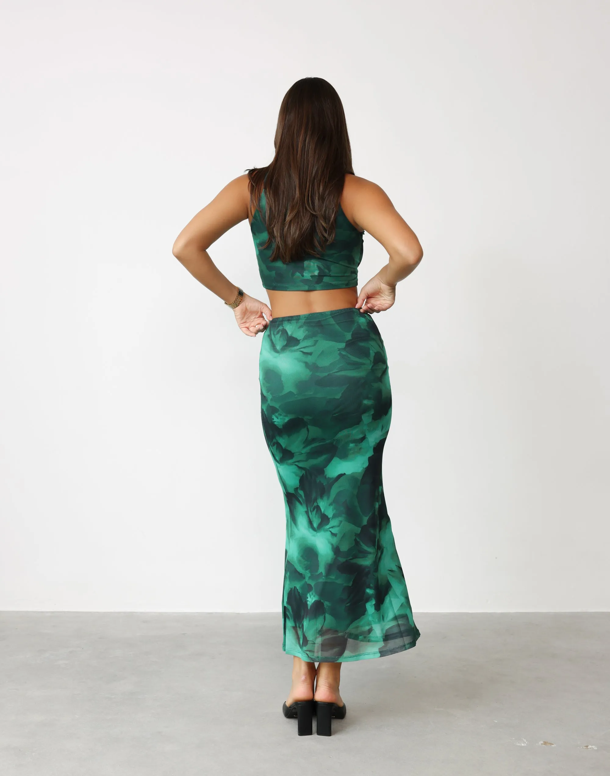 Clare Maxi Skirt (Jade)