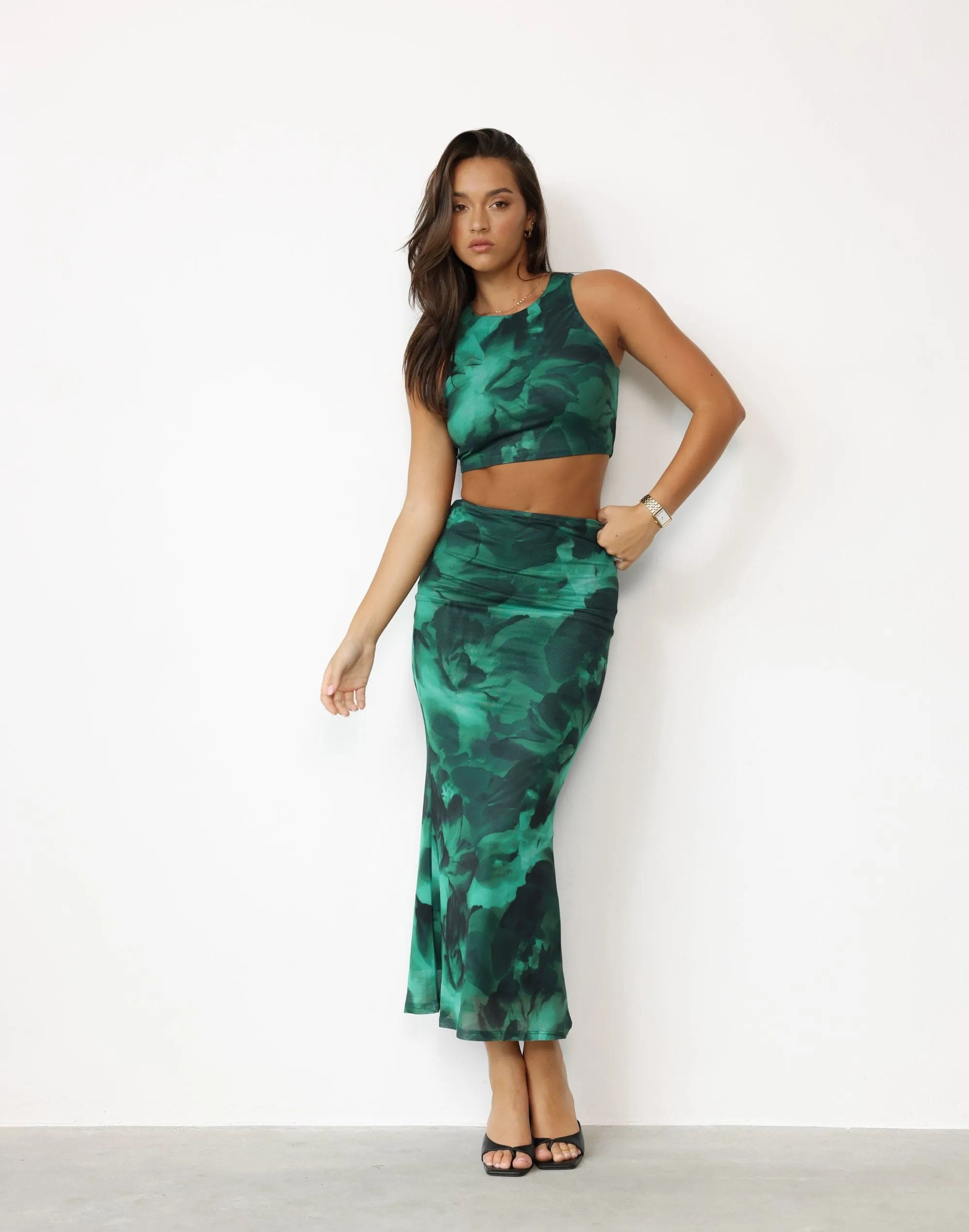 Clare Maxi Skirt (Jade)