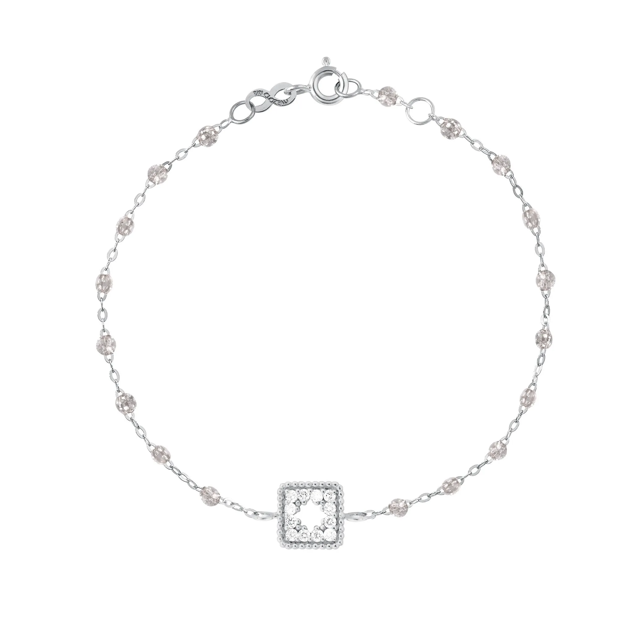 Classic Gigi Sparkle Treasure Bracelet, White Gold, 6.7