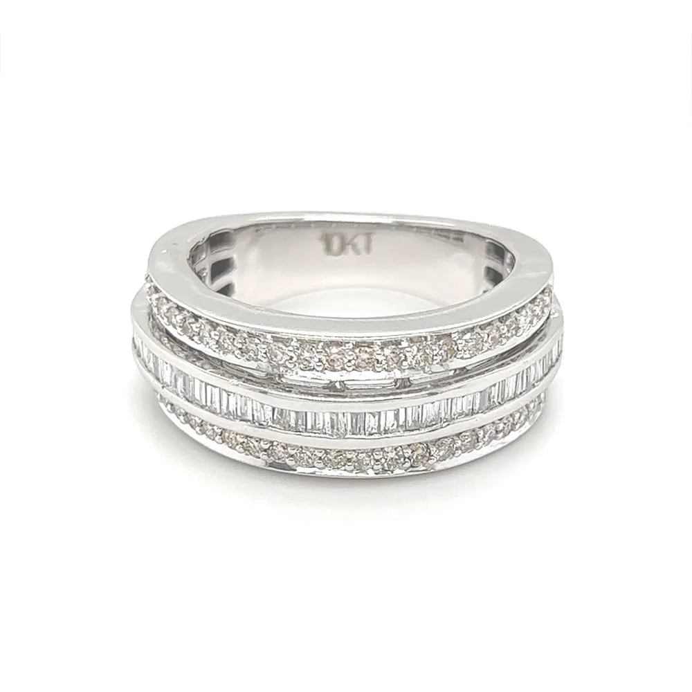 Clean Channel Baguette Diamond Ring 1.00cttw 10K Gold