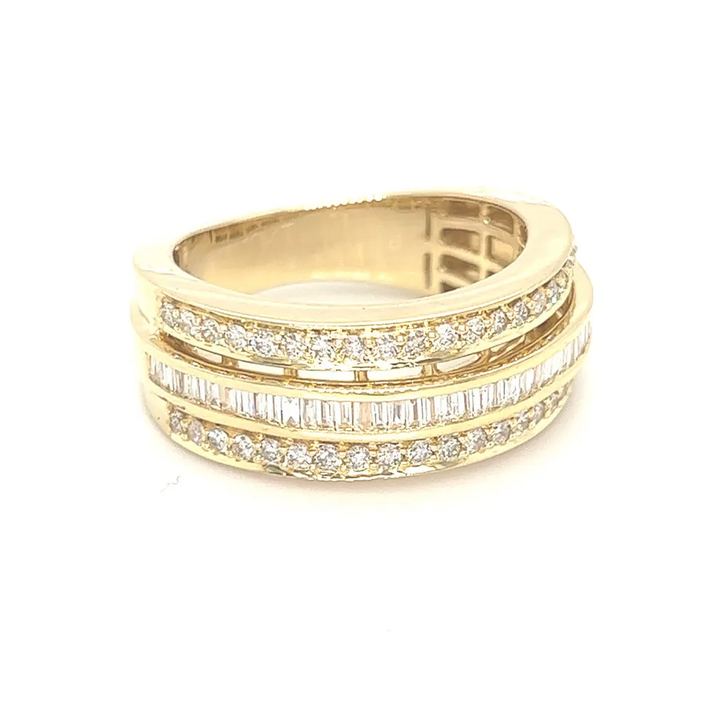 Clean Channel Baguette Diamond Ring 1.00cttw 10K Gold