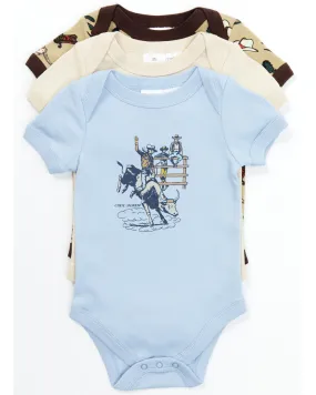 Cody James Infant Boys' Cowboy Short Sleeve Onesie - 3 Piece Set