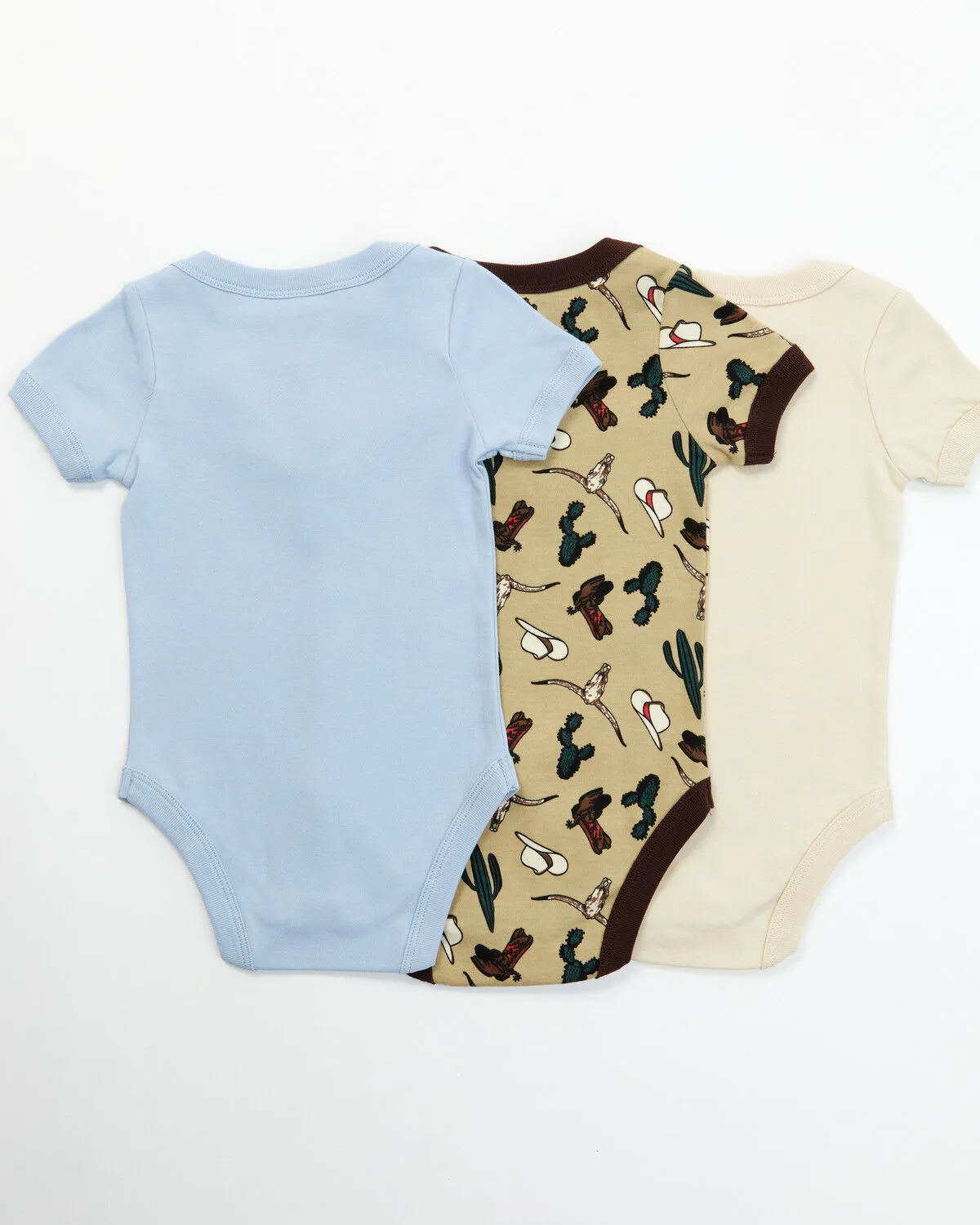 Cody James Infant Boys' Cowboy Short Sleeve Onesie - 3 Piece Set