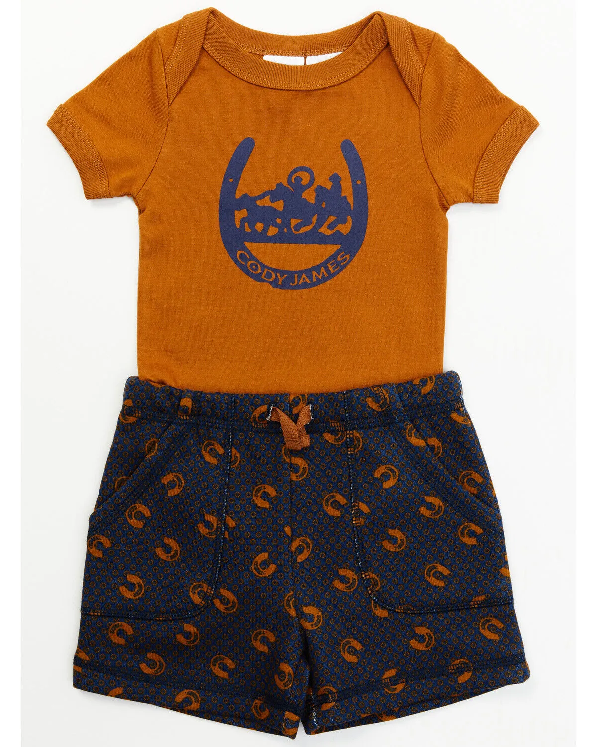 Cody James Infant Boys' Horseshoe Onesie Shorts Set