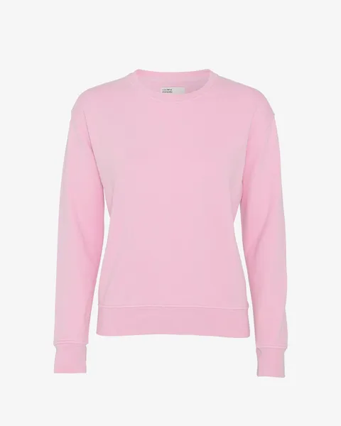 COLORFUL STANDARD WOMEN'S ORGANIC CREW SWEATSHIRT FLAMINGO PINK