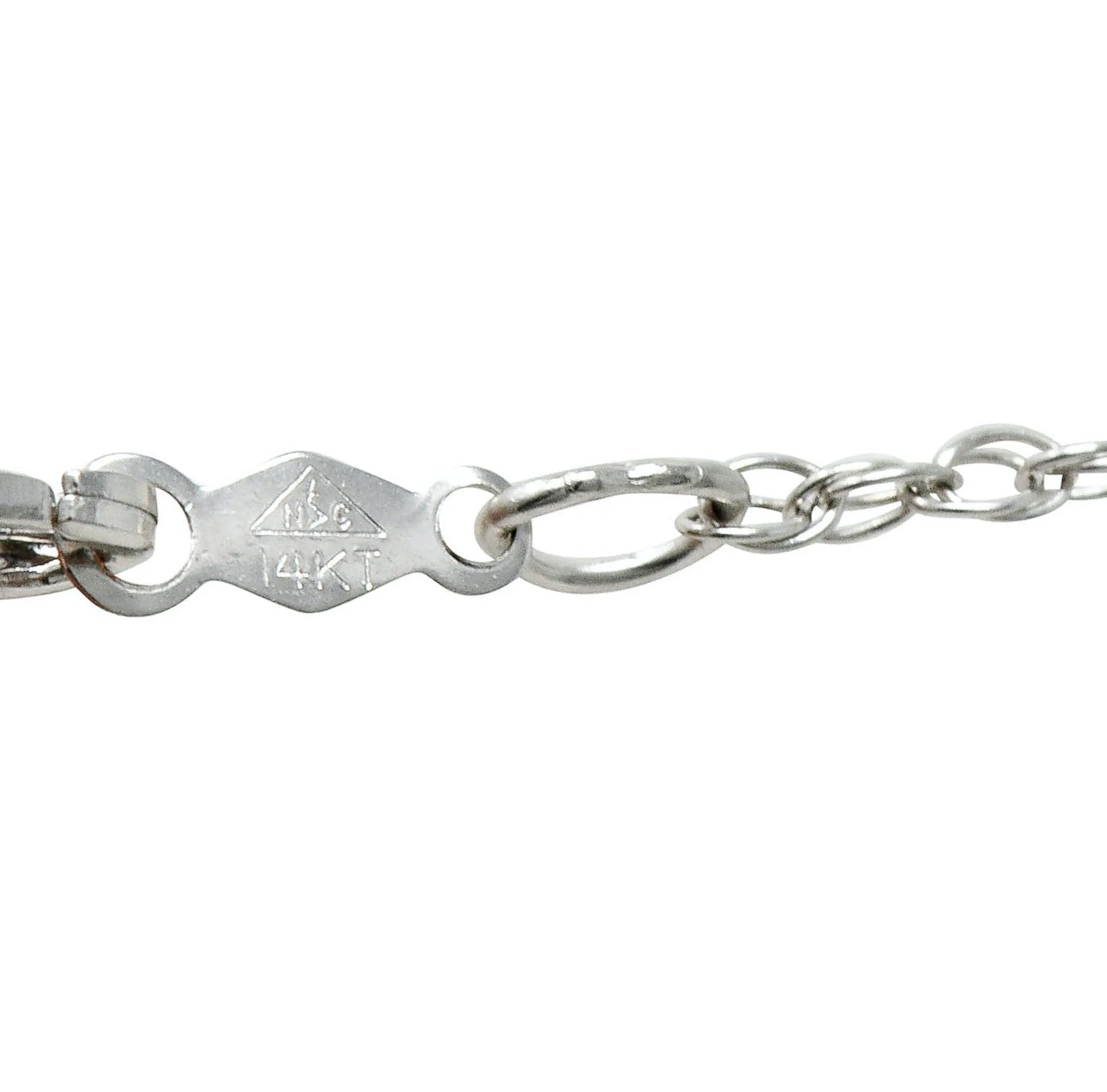 Contemporary 14 Karat White Gold Spiga Rope Chain Necklace