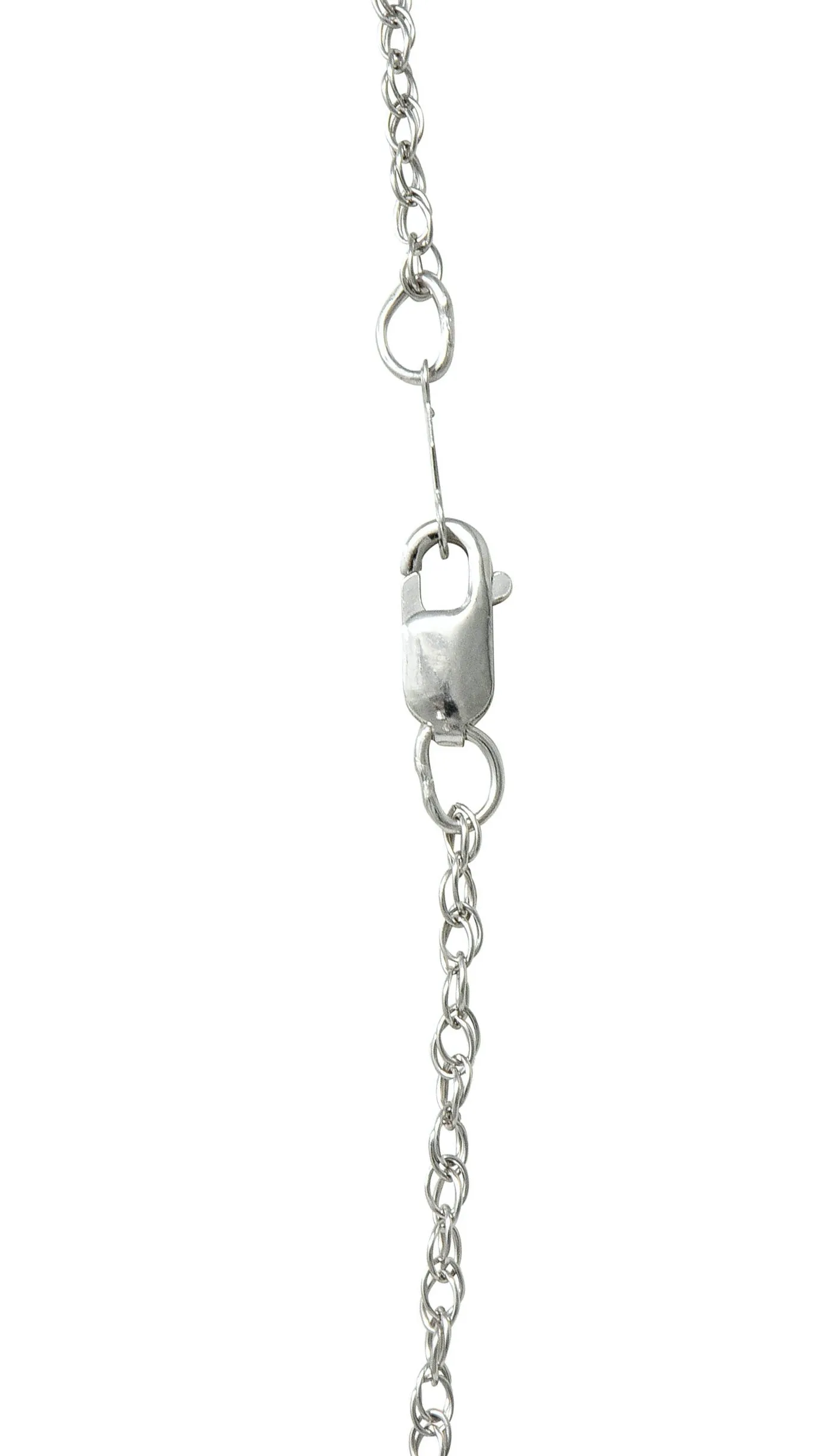 Contemporary 14 Karat White Gold Spiga Rope Chain Necklace