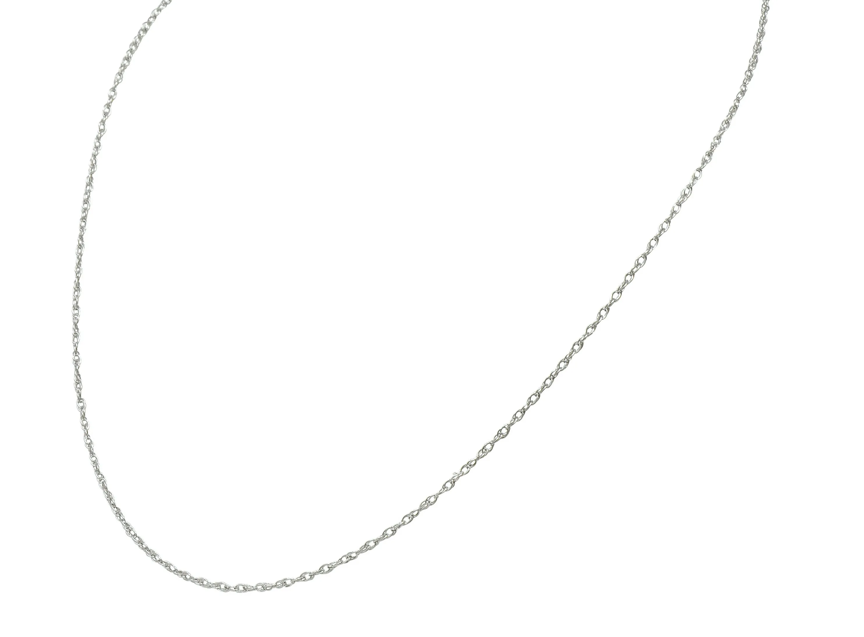 Contemporary 14 Karat White Gold Spiga Rope Chain Necklace