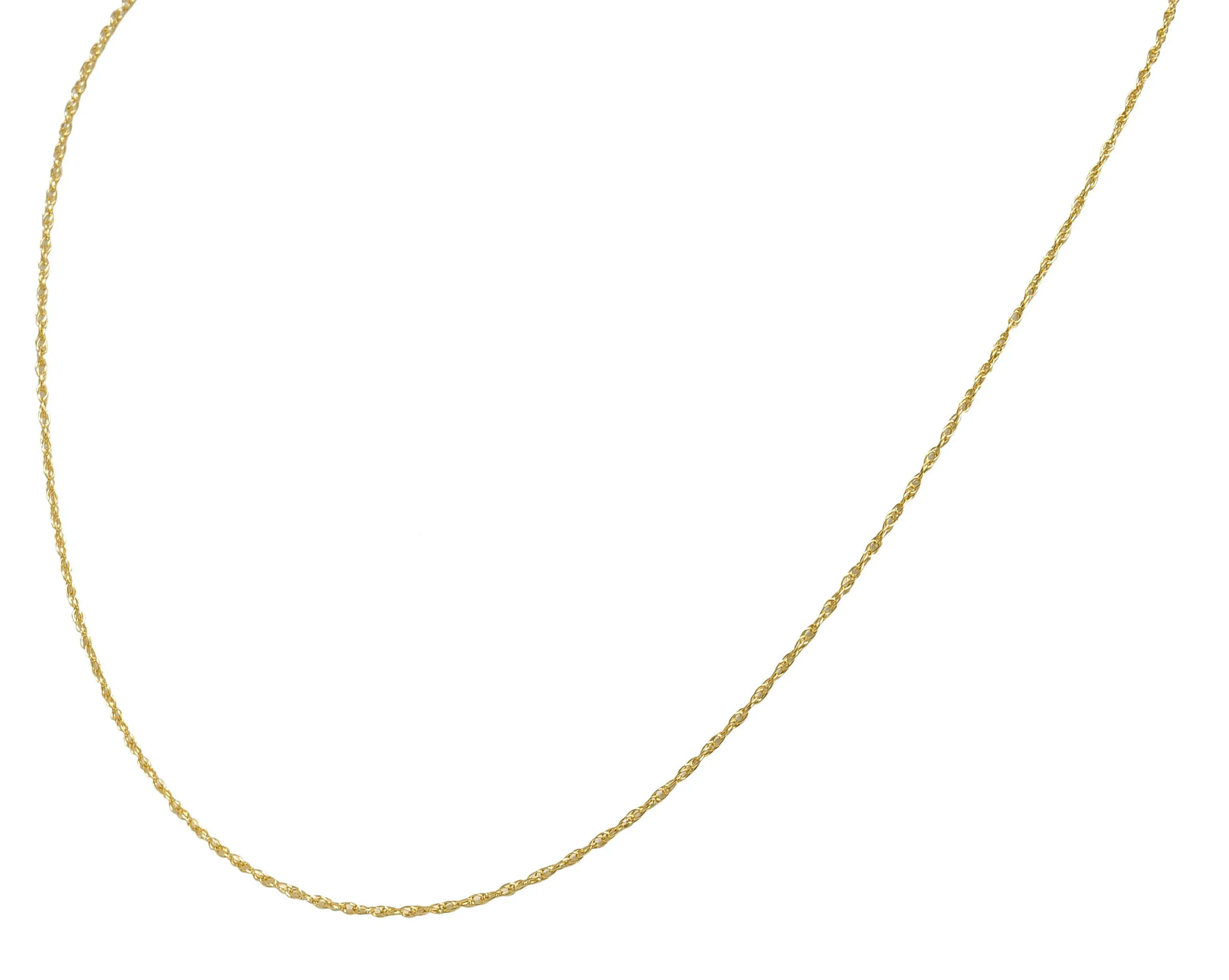 Contemporary 14 Karat Yellow Gold Spiga Rope Chain Necklace