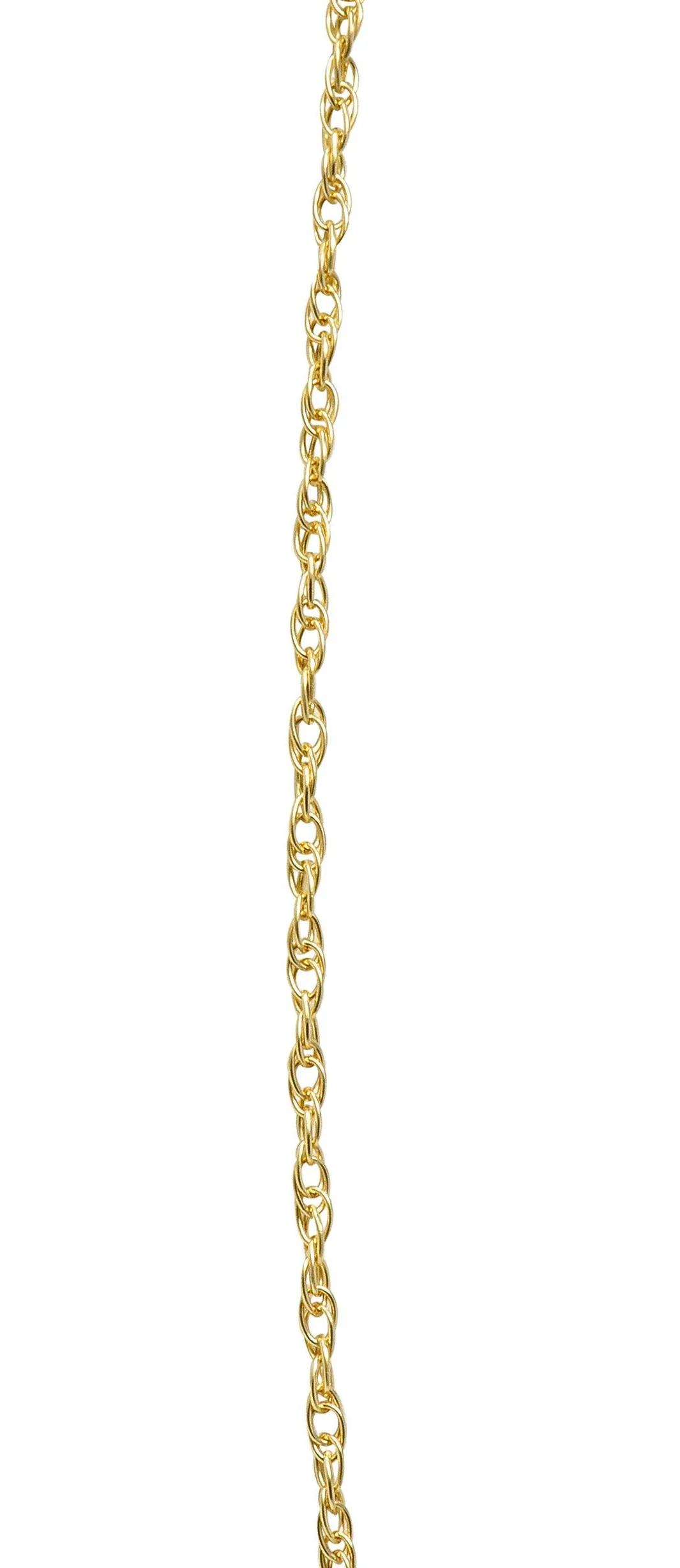 Contemporary 14 Karat Yellow Gold Spiga Rope Chain Necklace