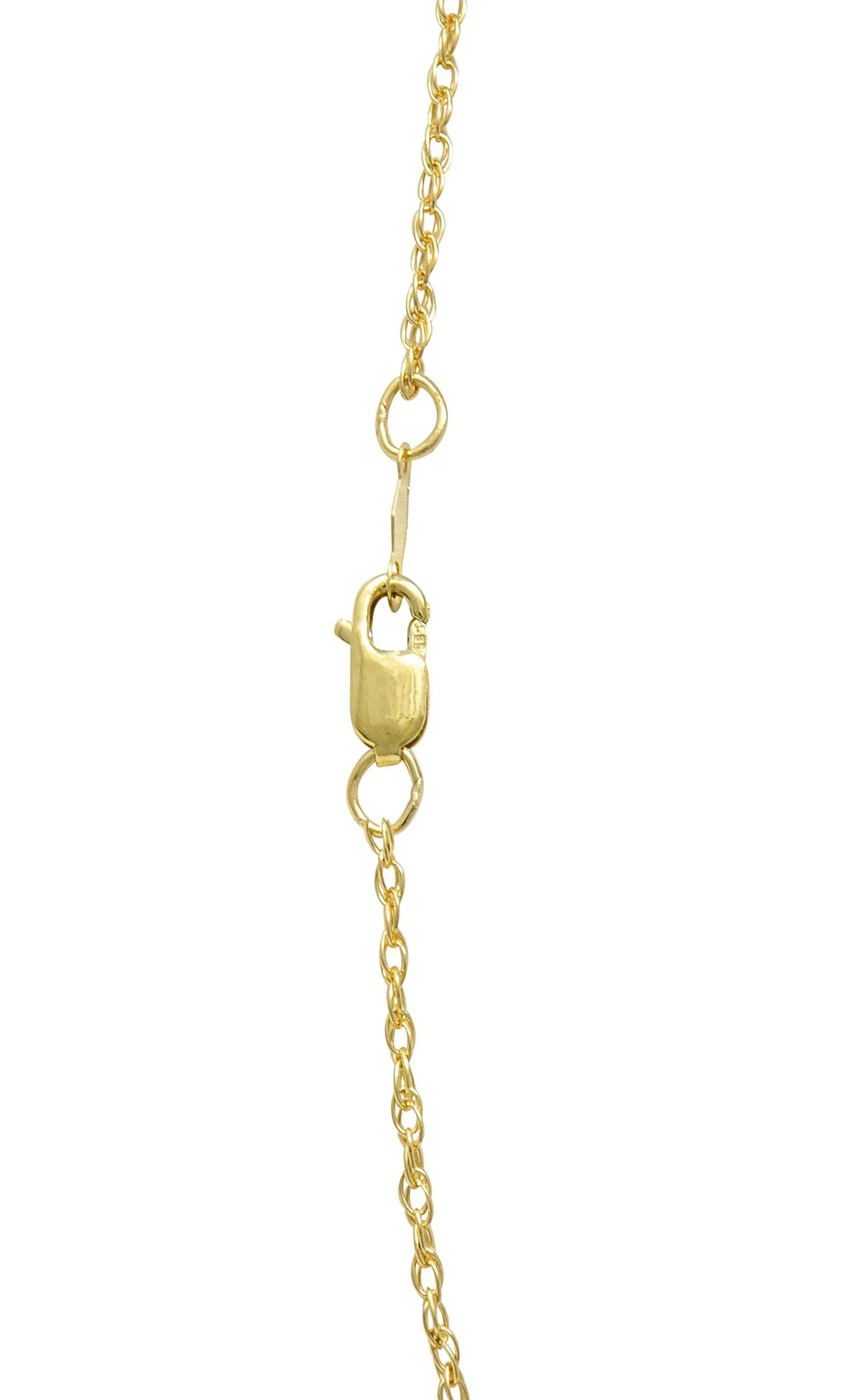 Contemporary 14 Karat Yellow Gold Spiga Rope Chain Necklace