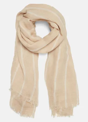 Cotton Gauze Awning Stripe Scarf