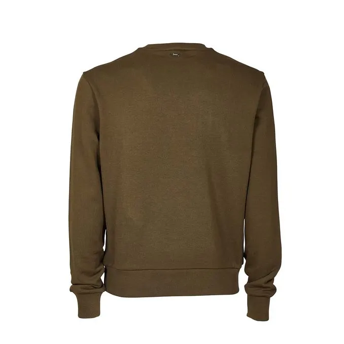 CREW NECK SWEATSHIRT WITH EMBROIDERY Man Military