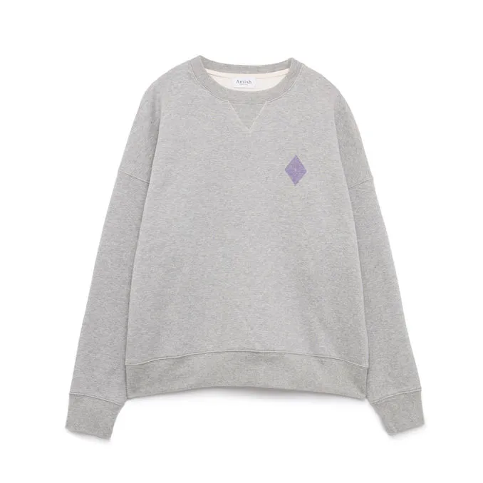 CREW NECK SWEATSHIRT WITH LOGO Grey Melange 