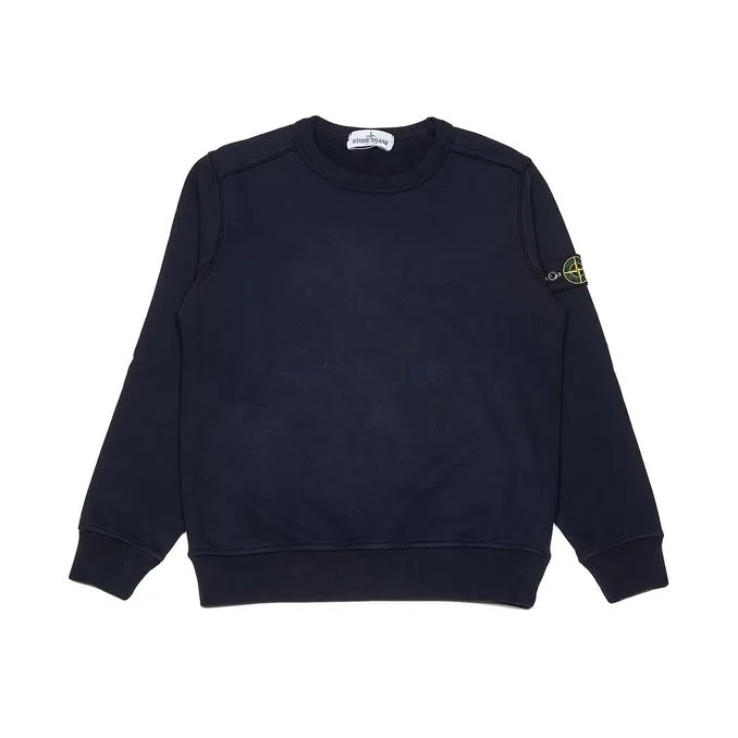 CREW NECK SWEATSHIRT WITH LOGO PATCH Kids Navy