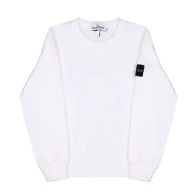 CREWNECK SWEATSHIRT WITH LOGO PATCH Kids White