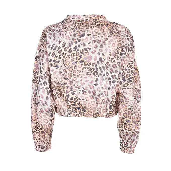 CROP LEOPARD SWEATSHIRT Woman Ghost Leaf Leopard