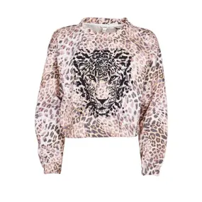 CROP LEOPARD SWEATSHIRT Woman Ghost Leaf Leopard