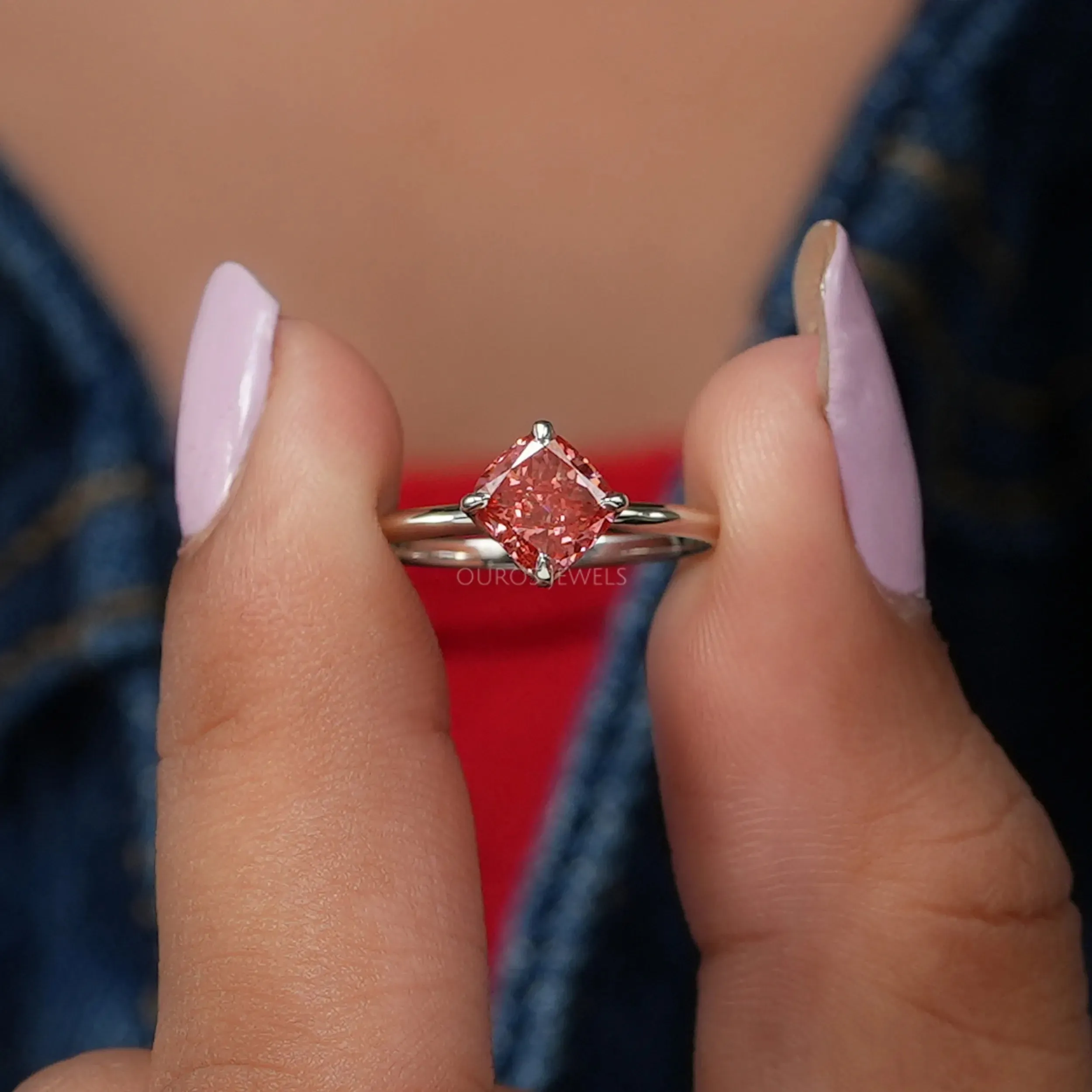 Cushion Cut Solitaire Engagement Ring