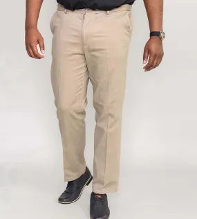 D555 Big Mens Stone Stretch Chino Pant With Xtenda Waist (BRUNO STONE)