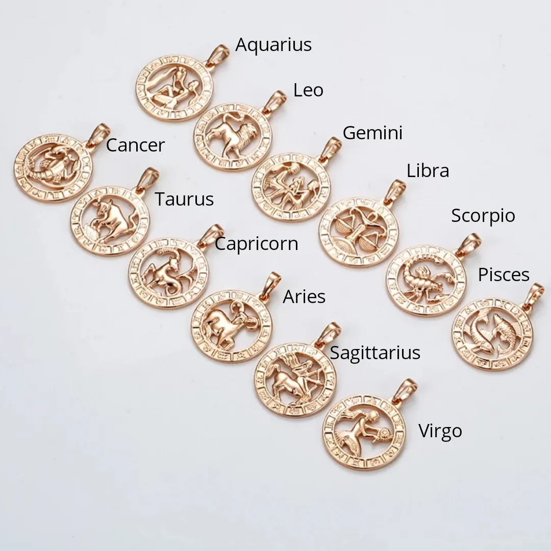 Dainty Zodiac Sign Necklace, Constellation Necklace, Zodiac Outline Necklace