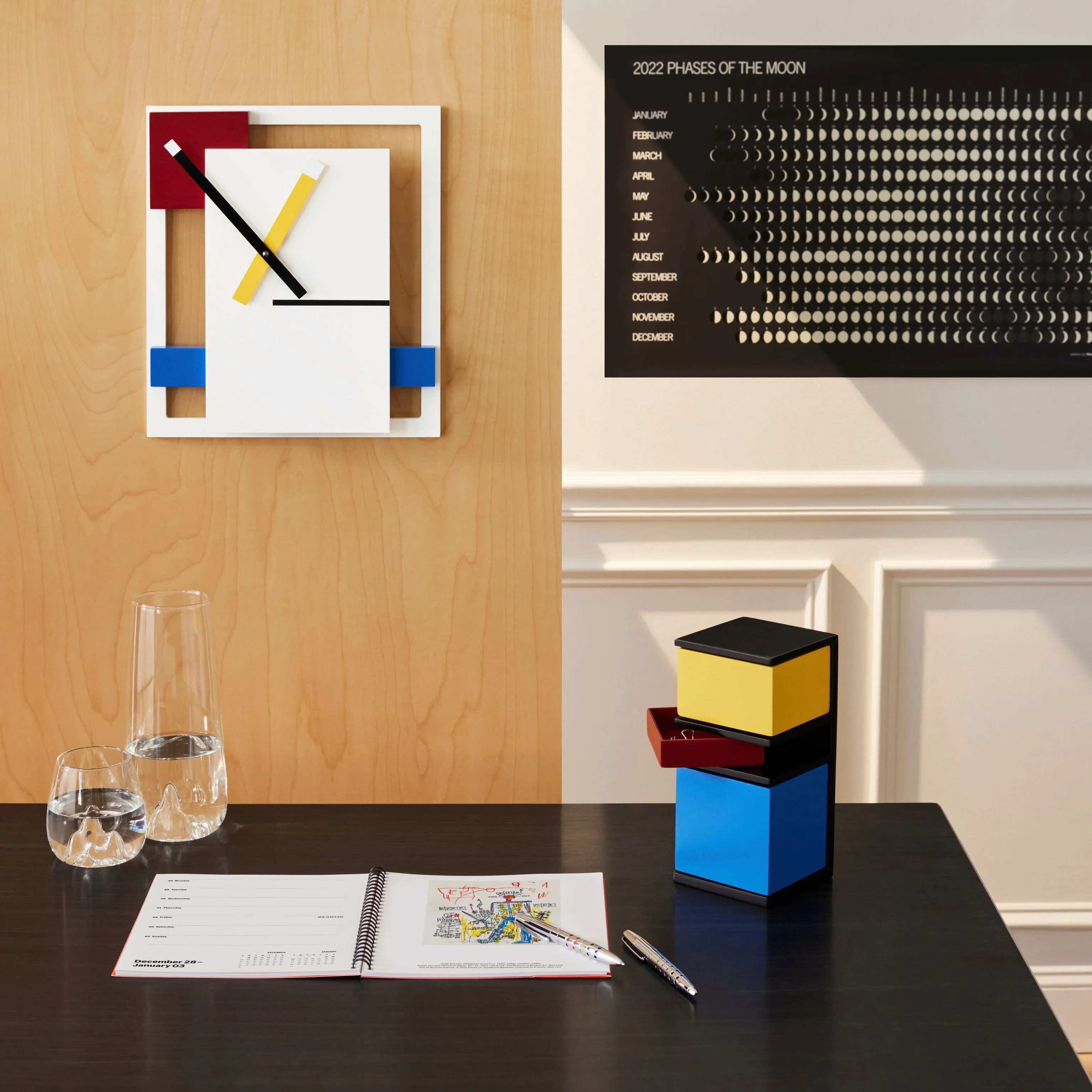 De Stijl Wall Clock