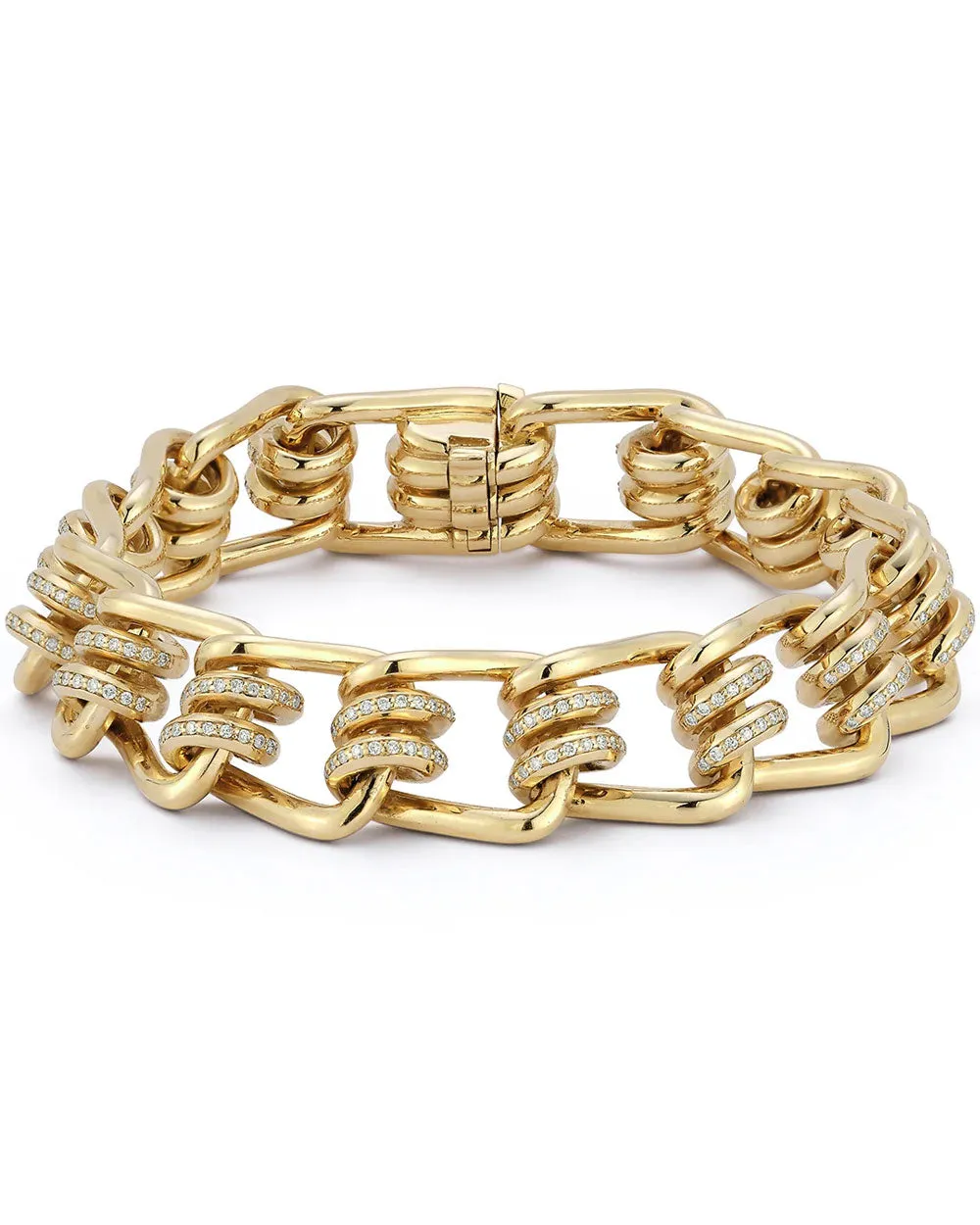 Diamond Huxley Coil Link Bracelet