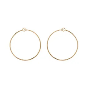 Diamond Prong Medium Front Facing Circle Hoops