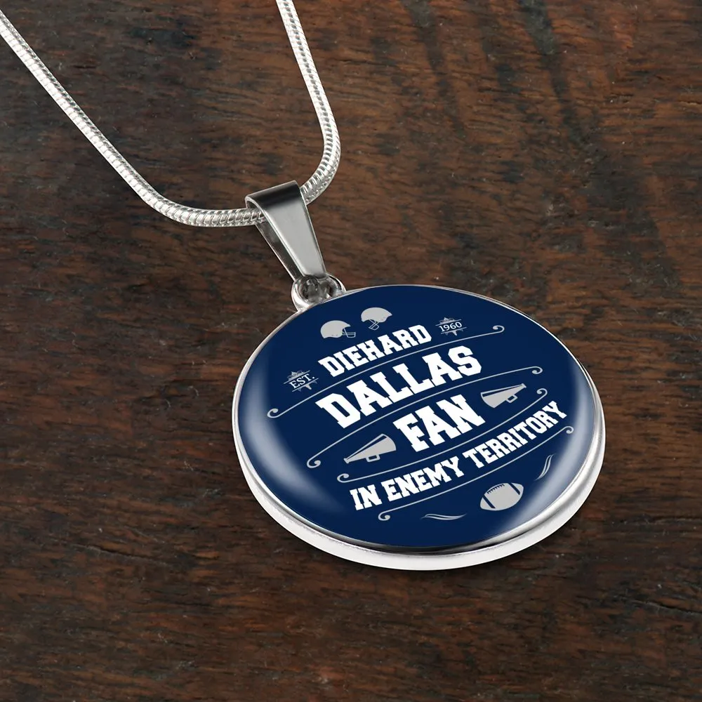 Diehard Dallas Fan Sports Pendant Necklace