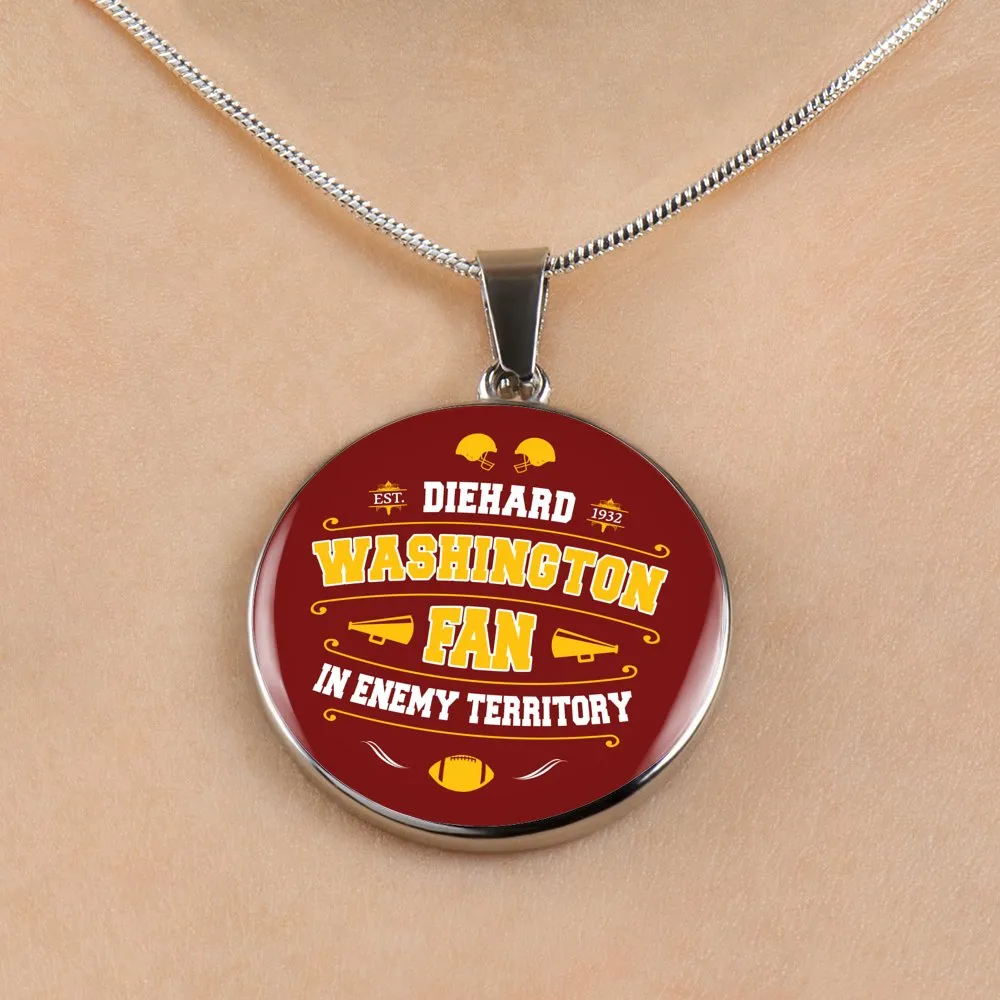 Diehard Washington Fan Sports Pendant Necklace