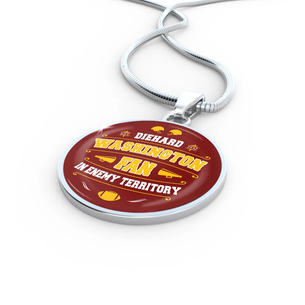 Diehard Washington Fan Sports Pendant Necklace