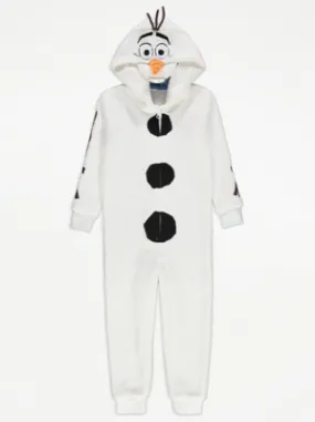 Disney Frozen Olaf White Fleece Hooded Onesie | Kids | George at ASDA