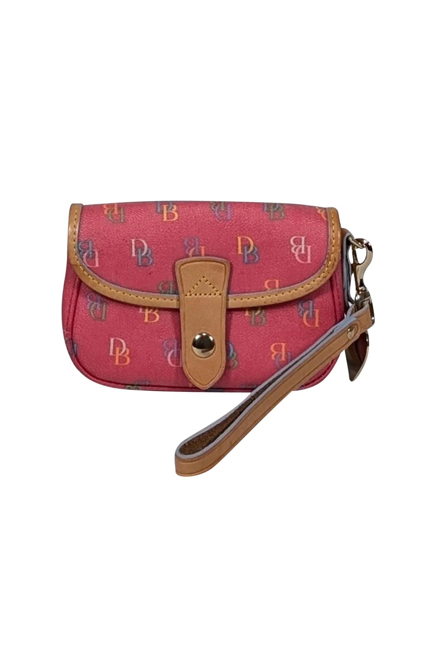 Dooney & Bourke - Pink Coated Canvas Monogram Wristlet