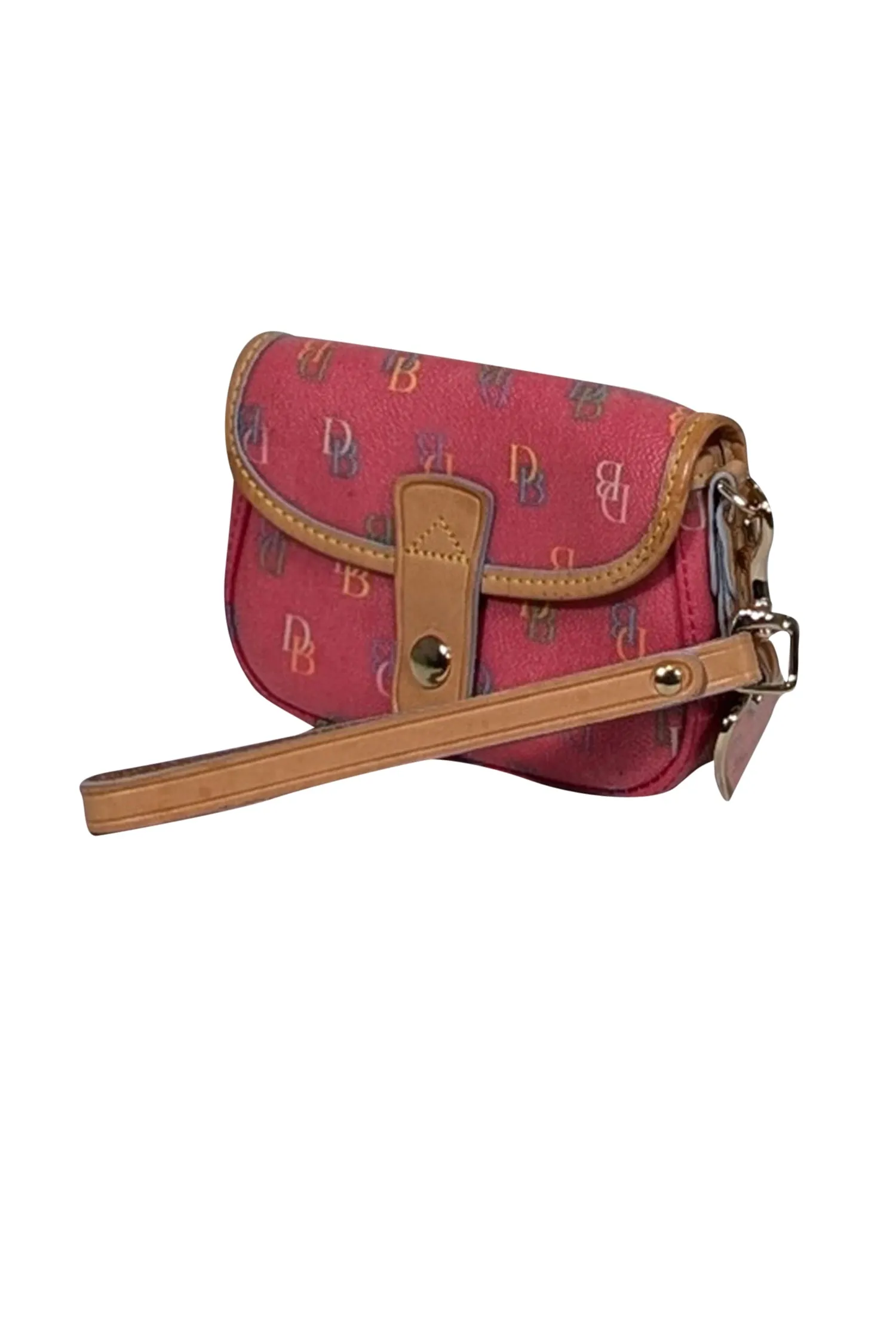 Dooney & Bourke - Pink Coated Canvas Monogram Wristlet