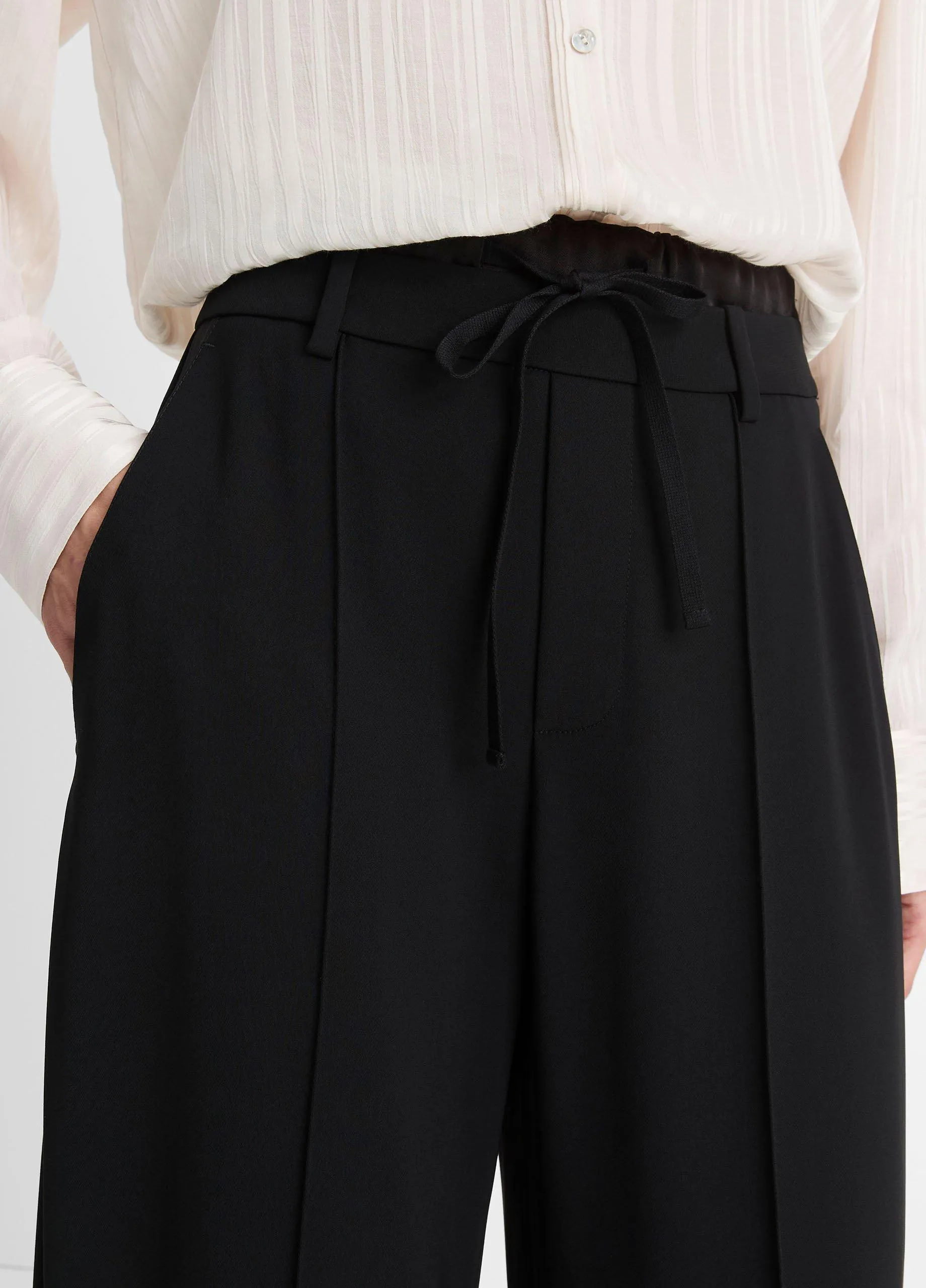 Double-Waistband Drawstring Pant