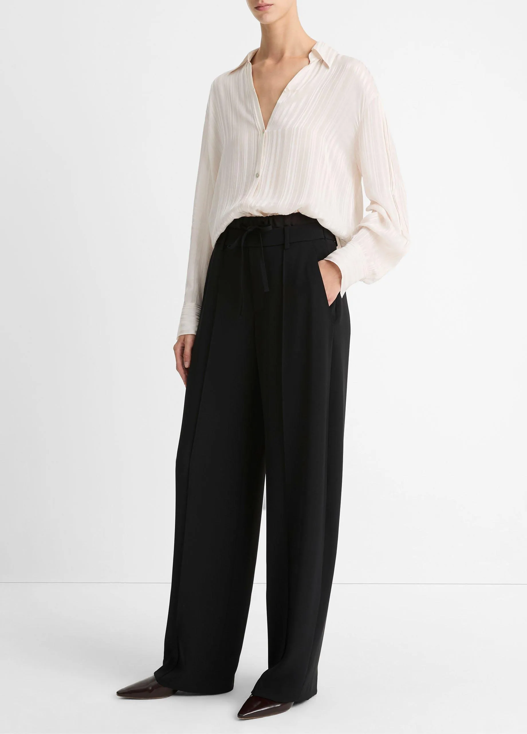 Double-Waistband Drawstring Pant