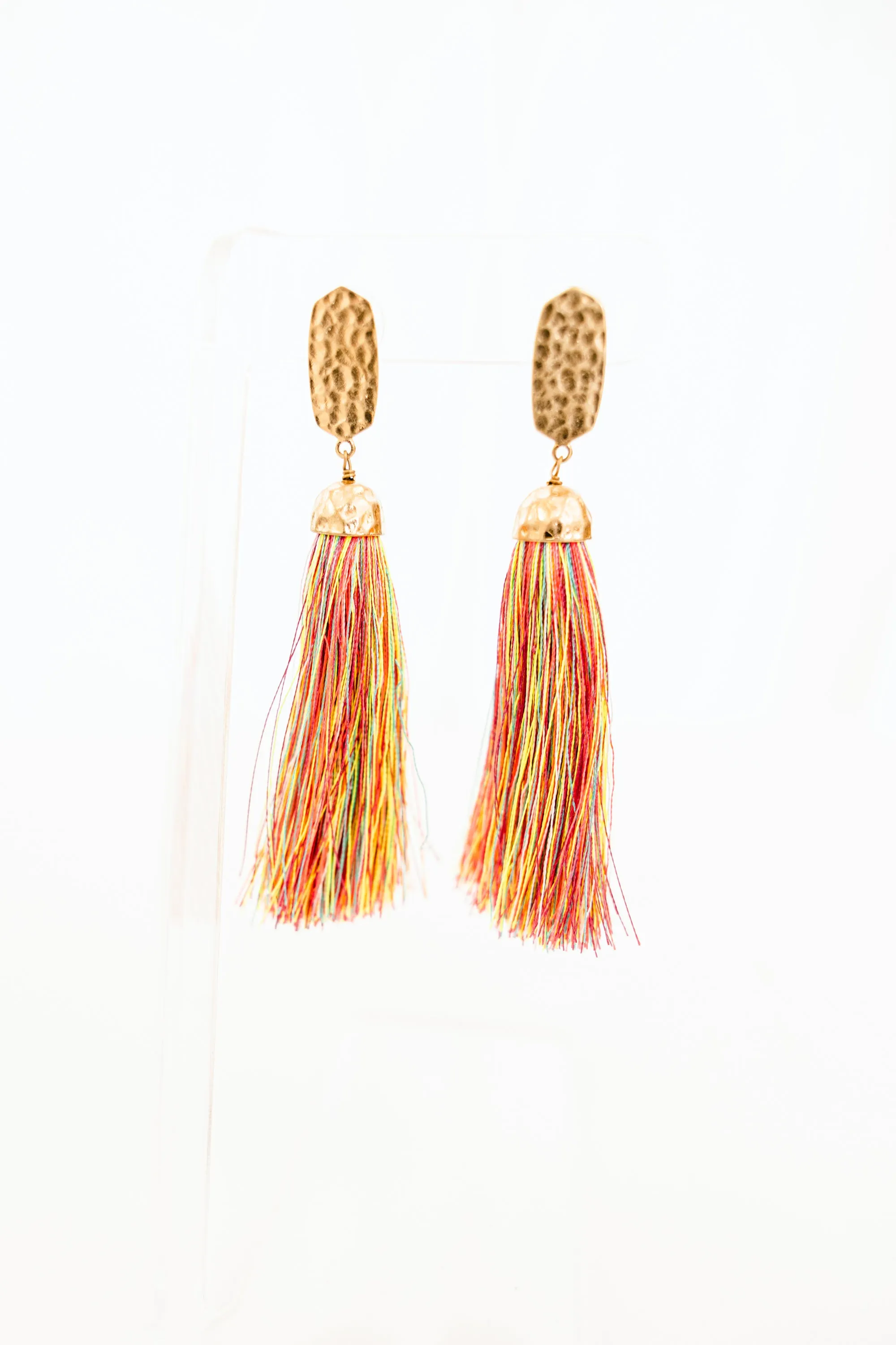 Dragon Fruit Delight Earrings, Neon Multi