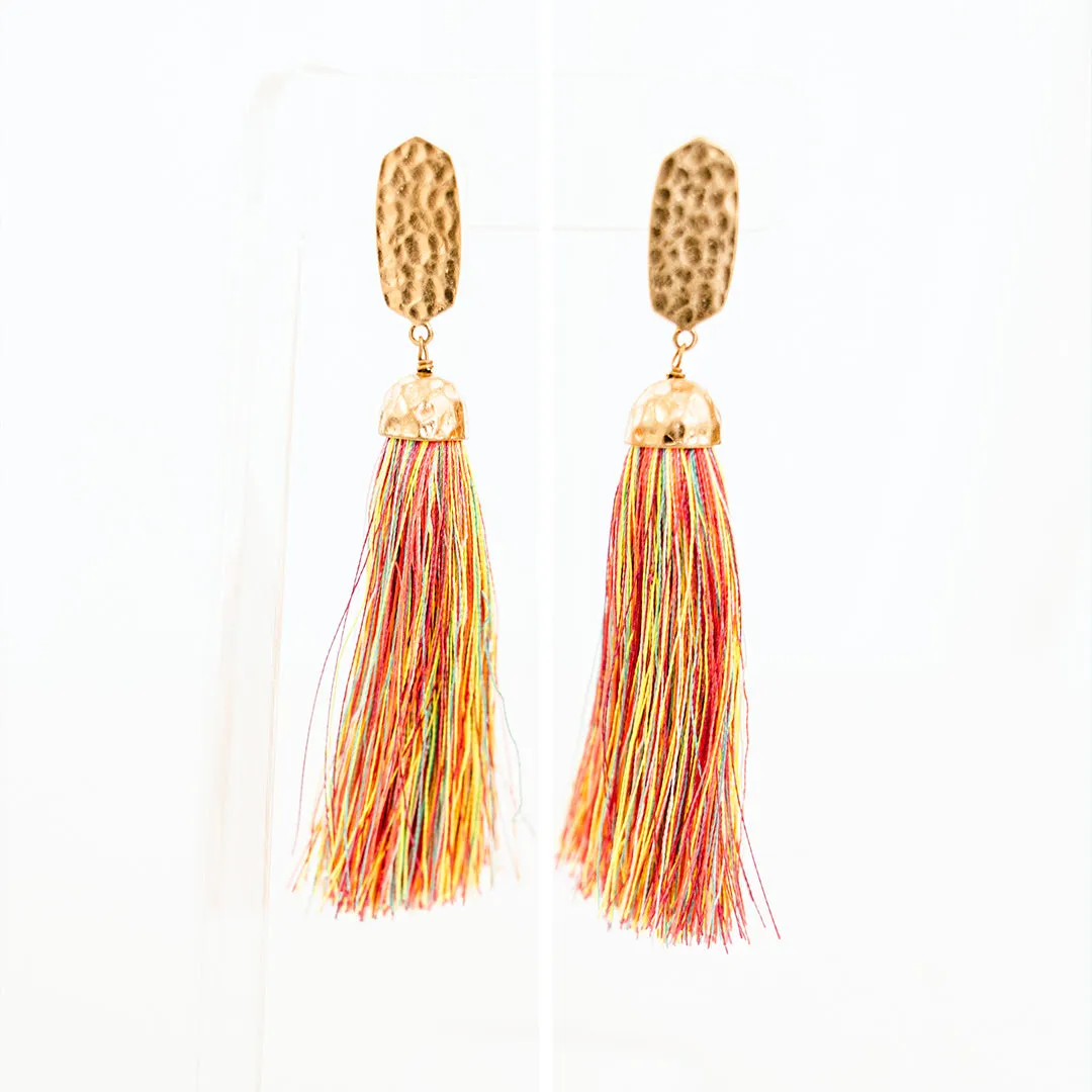 Dragon Fruit Delight Earrings, Neon Multi