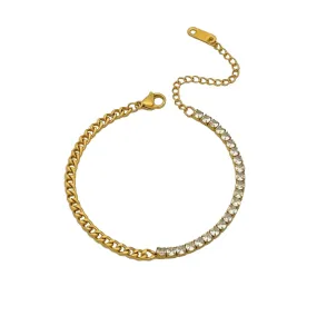 Duo Tennis Chain Bracelet