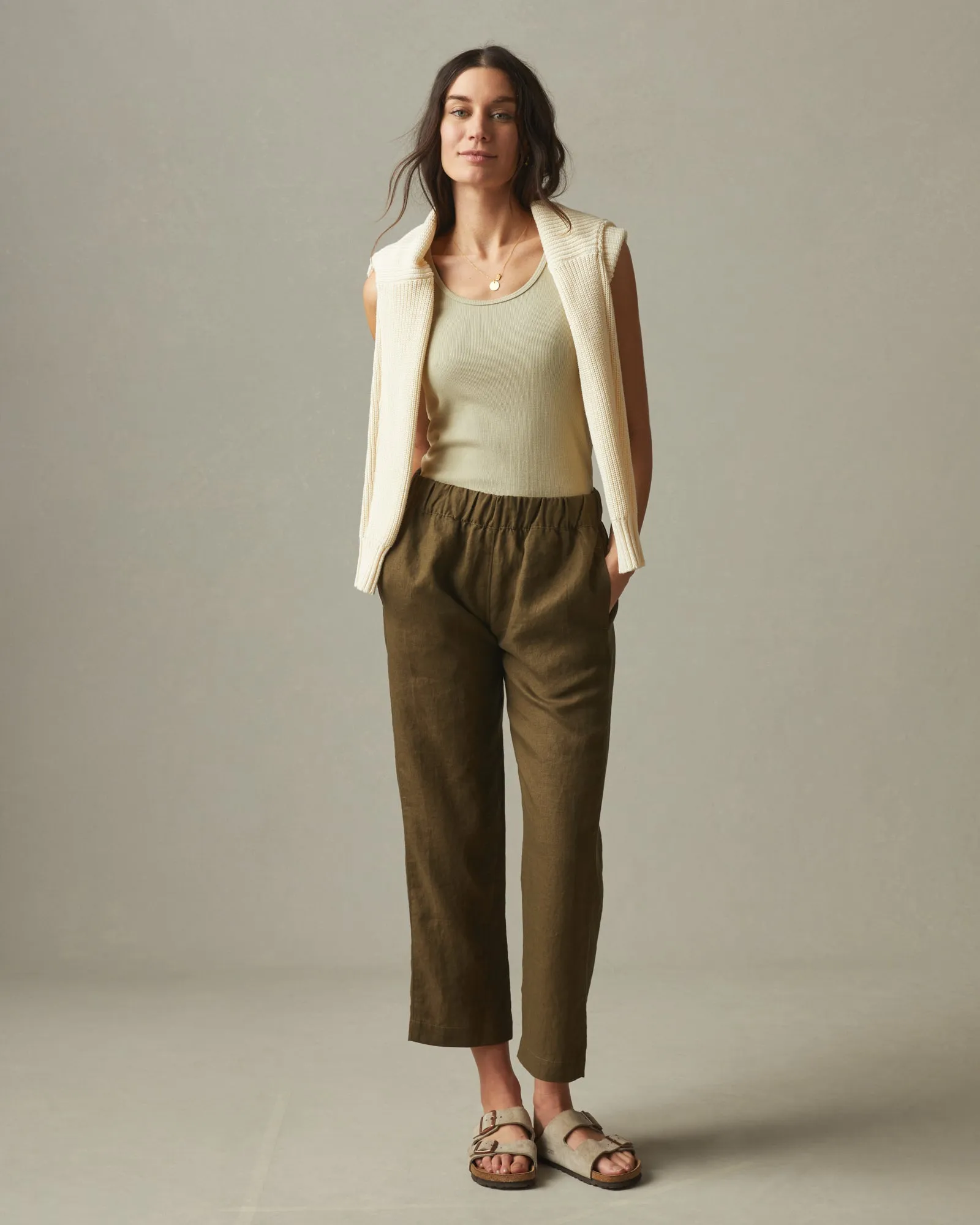 Easy Linen Pant - Beech