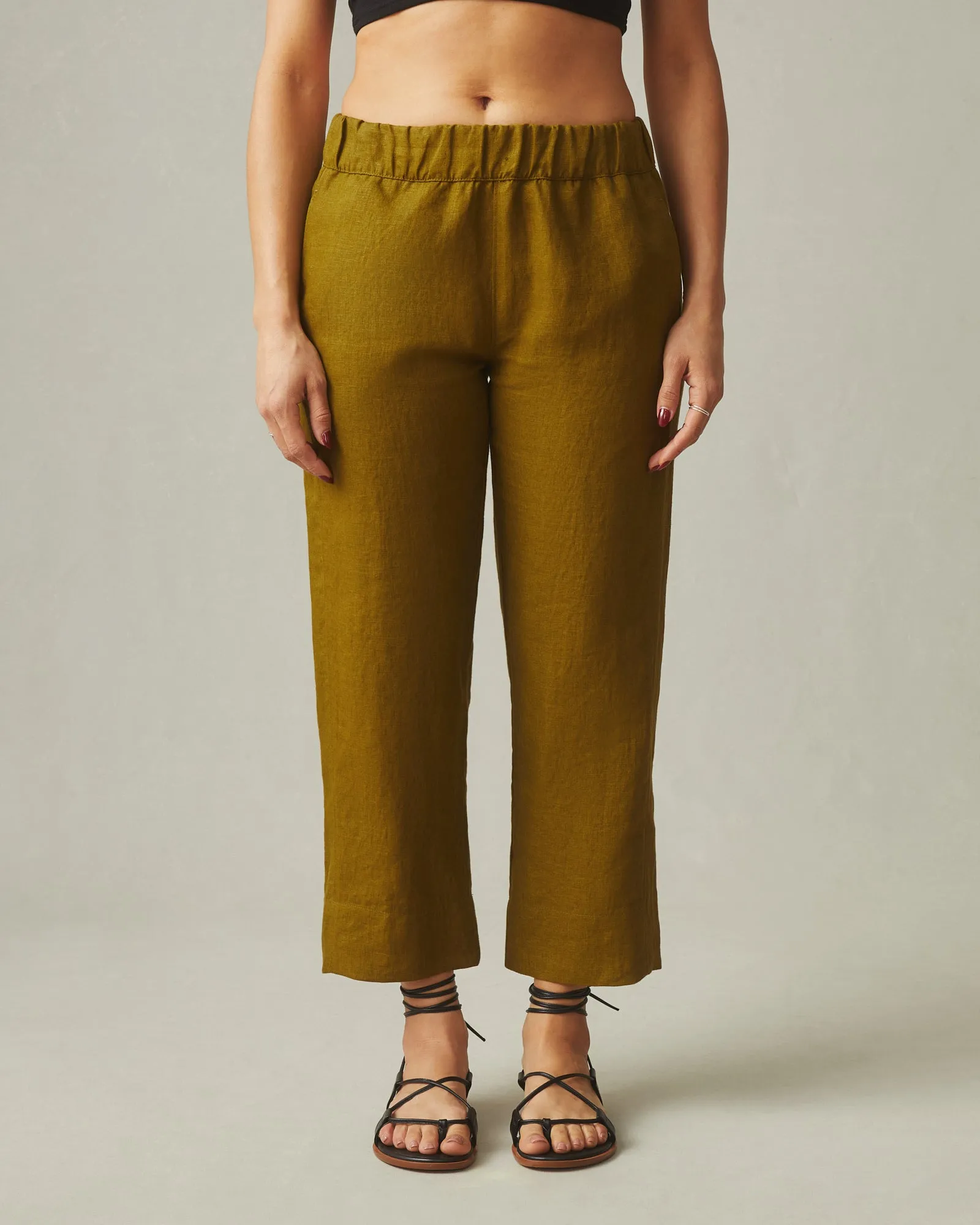 Easy Linen Pant - Fir Green