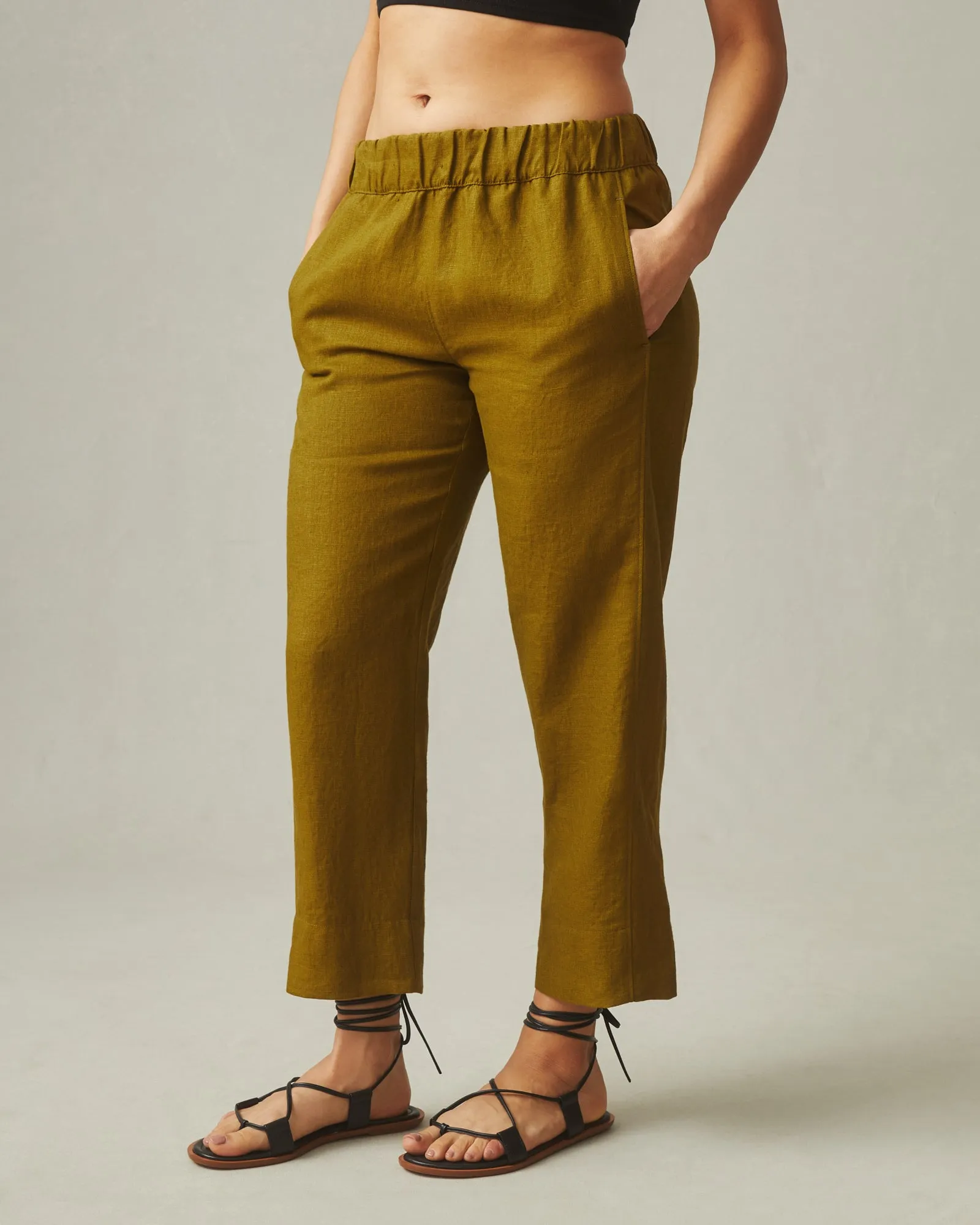 Easy Linen Pant - Fir Green