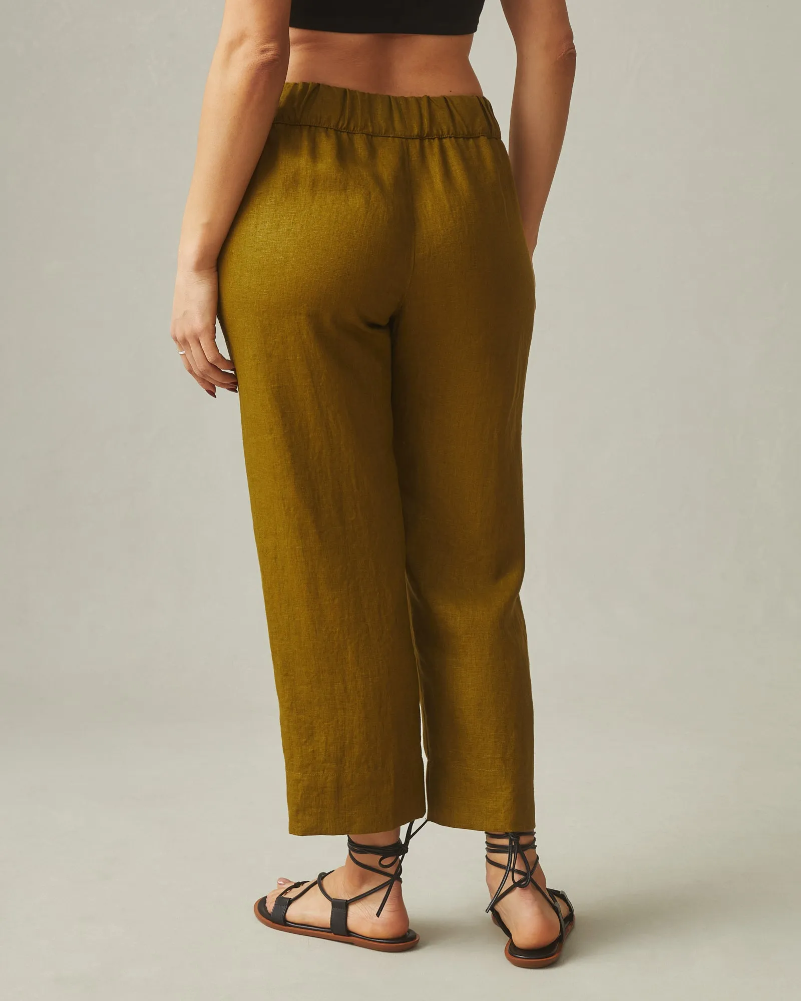 Easy Linen Pant - Fir Green